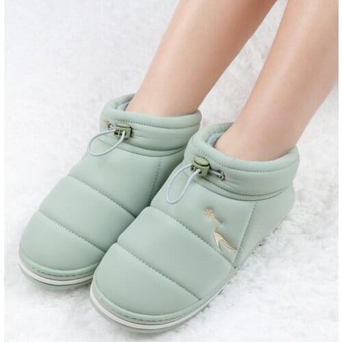 Winter Ankle Boots Women Casual Warm Slip on Wedges Shoes Elastic Patchwork Fur Snow Boots Women Fashion Waterproof Botas Mujer