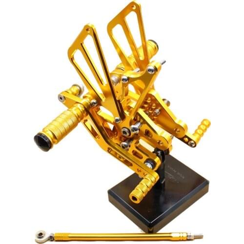 CNC Adjustable Aluminum Motorcycle Footrest Footpeg Pedal Foot Peg Rear Set For Suzuki GSXR1000 K7 K8 GSXR 1000 2007-2008