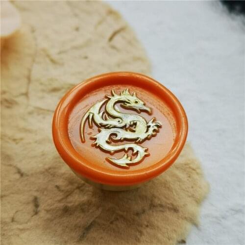 Dragon Wax seal Stamp animal Exquisite Paint wood handle,DIY Ancient Seal Retro Stamp,Personalized Stamp Wax Seal High Quality