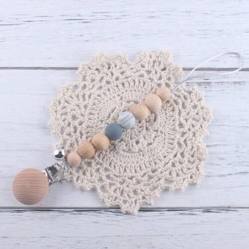 Hot New Baby Beech Silicone Nipple Chain Appease Tooth Gum Anti-drop Anti-lost Bead Chain With Bell