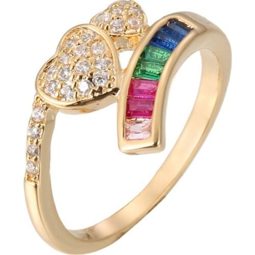 Ring Closed Loop Rainbow Series Ring Creative Personality Fingertip Heart ring Jewelry Mood Ring Ladies Ring Engagement Ring