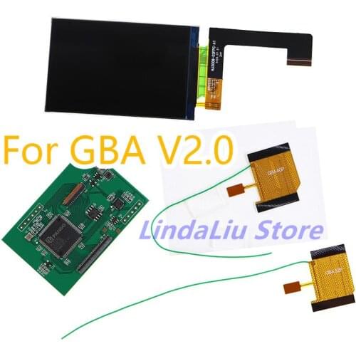 1set High quality For GBA highlight IPS LCD screen Kits For GameBoy GBA highlight screen V2 Brightness screen