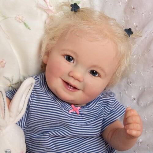 Emilia Smiley 20 " Reborn Doll Kit Very Soft Hands Unpainted Unfinished Doll Parts DIY
