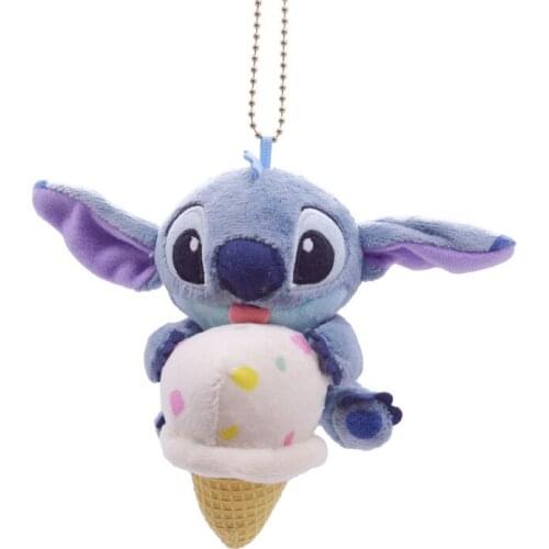 Disney Cute Lilo and Stitch Plush Keychain Toys Creativity Stuffed Doll Cartoon Pendant Decoration Toys Kids Birthday Gift