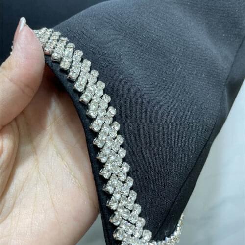 2021 Summer Irregular Diamond Design Fashion Womens Vintage Skirt Office Lady Spliced Concise Elegant Black A-Line Skirt Female