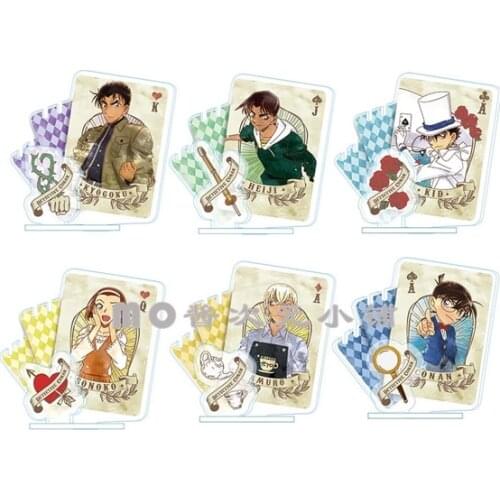 NEW Acrylic Stand Model Plate Decor Anime Detective Conan Case Closed Playing Cards Theme Kyogoku Makoto Akai Shuichi Furuya Rei
