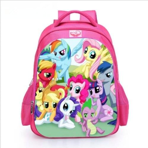 New my little pony unicorn cartoon primary school girl schoolbag 1-3 grade cartoon backpack burden shoulder bag