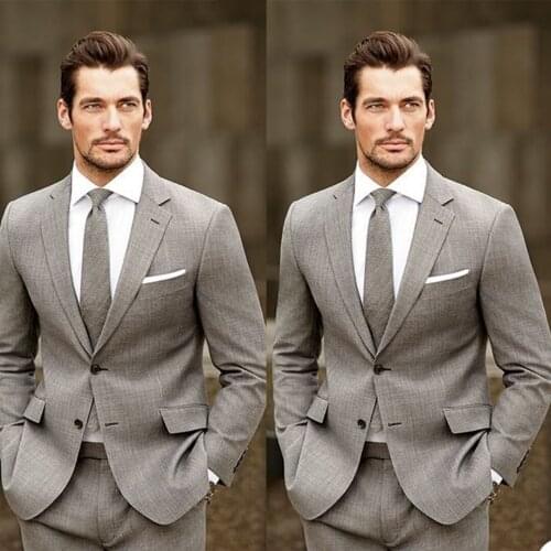 Smart Casual Mens Coat Pants Suits Handsome Grooms Formal Party Birthday Tailored Fit Prom Tuxedos Blazer 2 Pieces