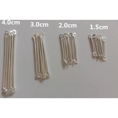 Wholesale 50pcs Double Hole 1.5/2.0/3.0/4.0cm Connectors Clasp Hooks Hanging Rod Handmade Earrings DIY Jewelry Accessories
