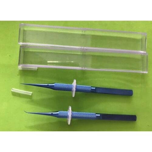 Phone Motherboard Repair Fingerprint Fly Line Tweezers Titanium Alloy Straight Head Elbow 0.15mm Fine Tip Pincette Microscope