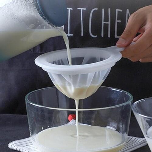 100/200/400 Mesh Kitchen Ultra-fine Mesh Strainer Kitchen Nylon Mesh Filter Spoon For Suitable For Soy Milk Coffee Milk Yogurt