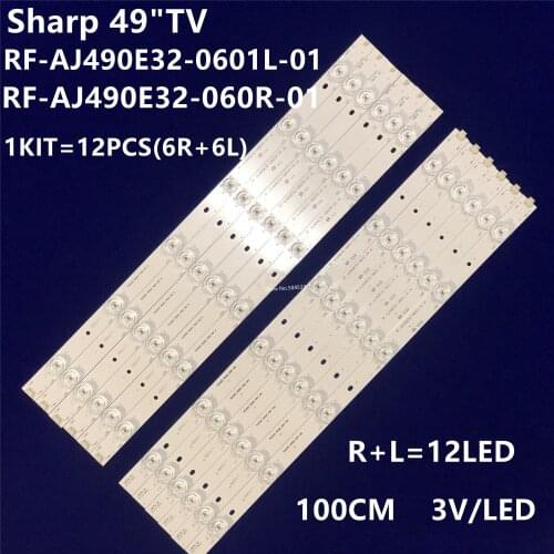 LED Backlight strip12 lamp For Sharp 49"TV LC-49CFF5001K LC-49CFE6032E LC-49CUF8472k RF-AJ490E32-0601R-01 0601l A1 LY.45J01G001