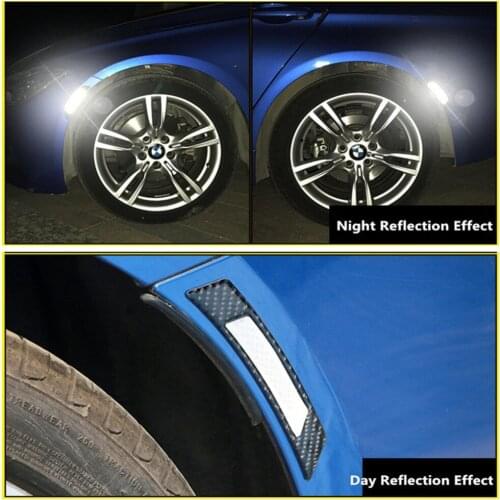 Car Decoration Safety Reflective Strips Auto Anti collision Eyebrow Sticker Wheel Tire Edge Protective Trim Strips Car Stickers