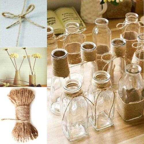 10m/roll Jute Ropes DIY Tag Label Hang Rope Wedding Home Accessories Decorative Twine Jute String Gardening Cord Handmade