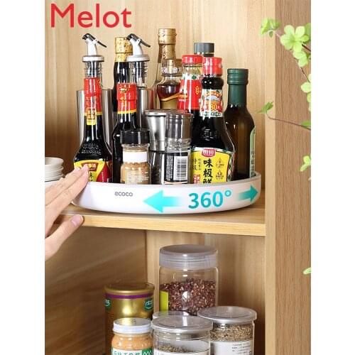 Rotating Spice Rack Kitchen Table Multi-Functional Soy Sauce Bottle Seasoning Storage Supplies Household Complete Artifact