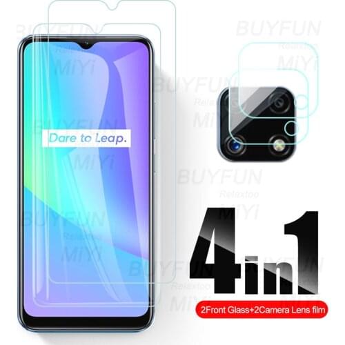 4in1 lens protective glass realme c25 c25s glass screen phone film on realmi realmy c 25 s 25s camera protectors realm relme 25c