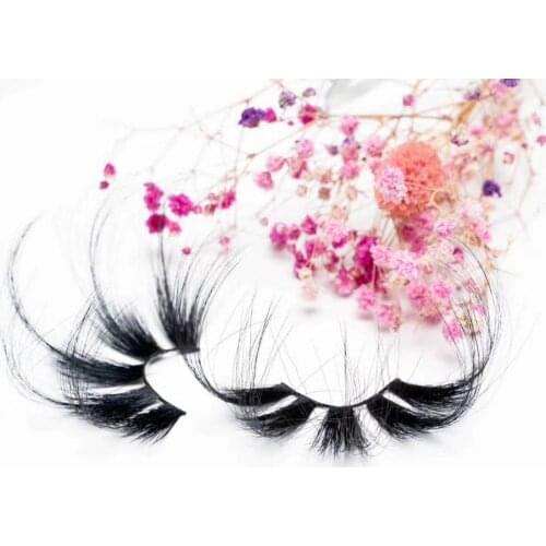 1Pair 70mm Super Long False Eyelashes 100% Mink 3D Fake Eyelashes Exaggeration Fluffy Messy Criss-cross Dramatic Fake Eyelashes