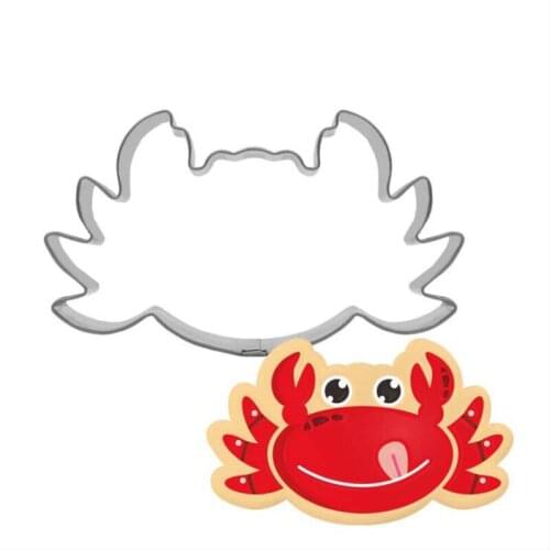 1pcs patisserie reposteria Crab Moldes Metal Cookie Cutter Fondant Cake Decor Tools Pastry Cupcake Toppers Paste Biscuit Mould
