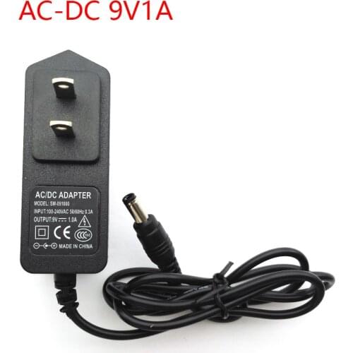 DC 9V1A 9V 1A Power Supply AC 100V-240V Converter Adapter Charger 5.5mm X 2.1mm 1000mA
