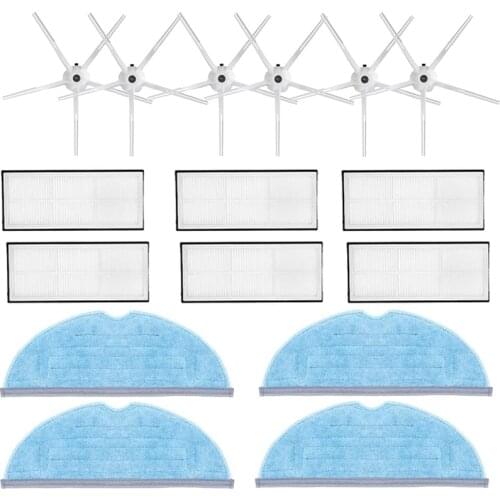 Promotion!Replacement Kit for Xiaomi Roborock S7 T7S T7 Plus Vacuum Cleaner Include 6 Side Brush 6 Hepa Filter 4 Mop Cloth