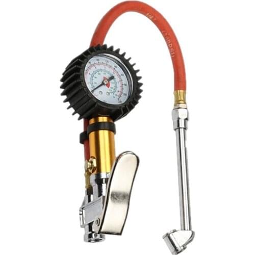 AU05 -Digital Car Air Tire Gauge Inflator Meter Pressure Manometer With Pvc Pipe Hose For Air Compressor For Charging Car Truck