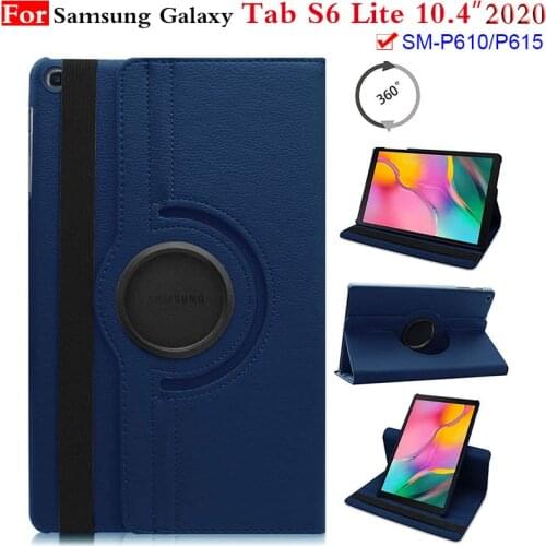 360 Rotation Flip Holder Funda For Galaxy Tab S6 Lite 10.4 SM-P610 SM-P615 Case Capa for Samsung Tab Lite 10.4 inch Cover