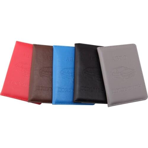 Russian drivers license PU leather credit card holder business cards driver license holder cover bags