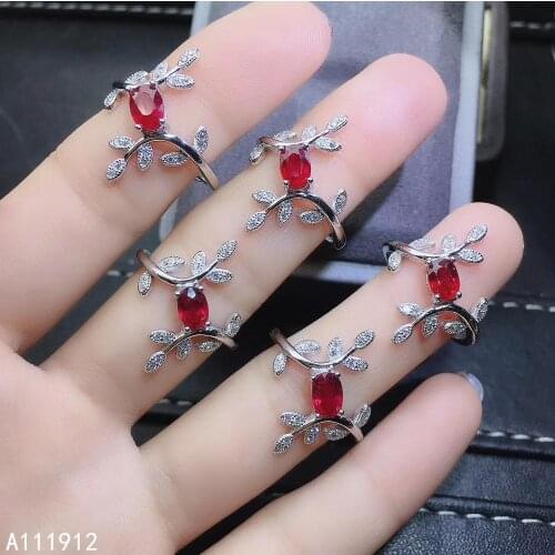 KJJEAXCMY fine jewelry natural Ruby 925 sterling silver new gemstone women ring support test exquisite