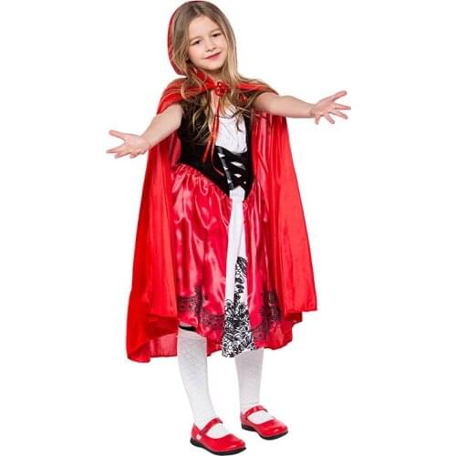 Little Red Riding Hood Costume for Kid Christmas Purim Fancy Dress Cosplay Party