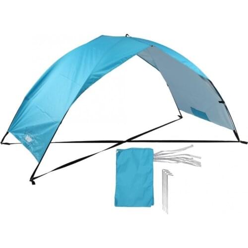 Summer Sandbeach Awning Silver Coating Double Folding Portable Outdoor Sunshade Practical Anti-UV Sandbeach Tent Awning