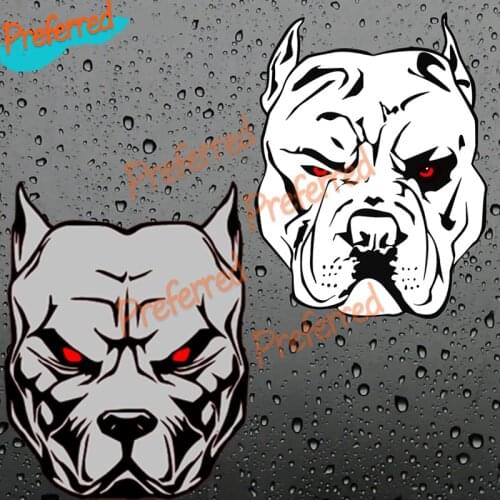 Personality Decals Exterior Accessories Cool Angry Pitbull Decal Waterproof for Car Laptop Guitar Scooter Notebook Stickers