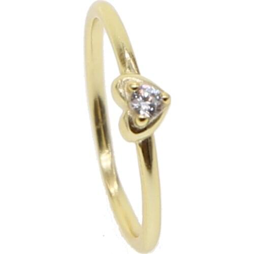 2021 Top Sale Valentines Gift Fine 925 Sterling Silver Cubic Zirconia 5mm Tiny Thin Heart Women Lady Finger Delicate Finger Ring