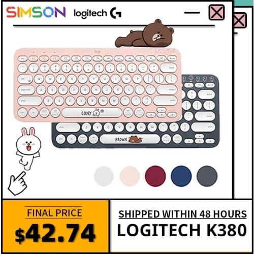 Logitech K380 multi-device Bluetooth wireless keyboard linemate multi-color Windows MacOS Android IOS Chrome OS Universal