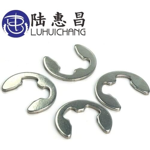 Luchang M3 M4 M5 M6 M7 M8 Stainless Steel Circlip Sack Retainer Ring E-type Buckle-shaped Split Washers Circlips Retaining Shaft