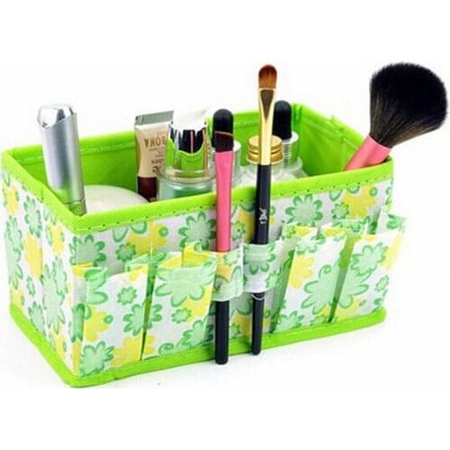 Folding Multifunction Makeup Cosmetic Storage Box Container Case Organizer Multifunction Beauty Flower 5N1302