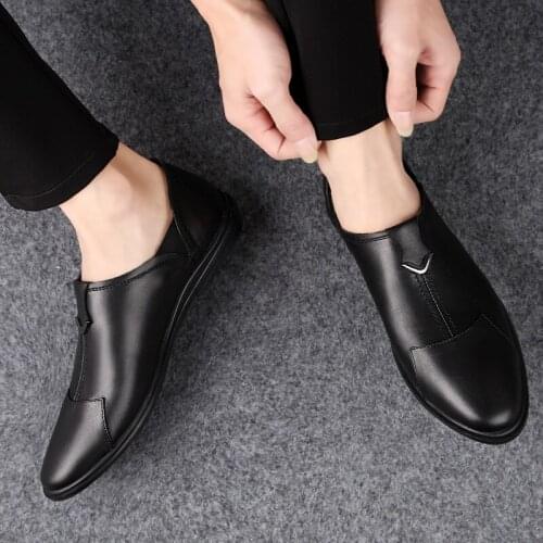 Fashion Shoes Casual shoes breathable Leather Loafers Office Shoes For Men Driving Moccasins Comfortable Slip 896