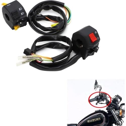 Motorcycle for Suzuki GN250 handlebar switch Assembly gn250 electric starter horn switch handle bar left and right