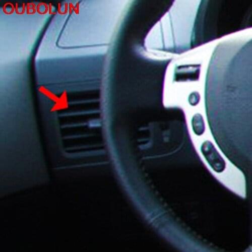 OUBOLUN ABS Chrome For Nissan X-Trail T31 2008 to 2013 XTrail X Trail Front Air Vent Cover Middle Trim Interior Car-styling