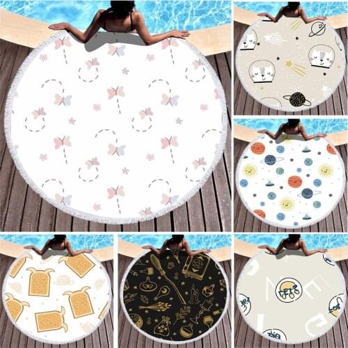Cartoon planet animals beach towel Bath towels Bath towel spa Large beach towel Towel Beach cover up strandlaken Pareo beach spa