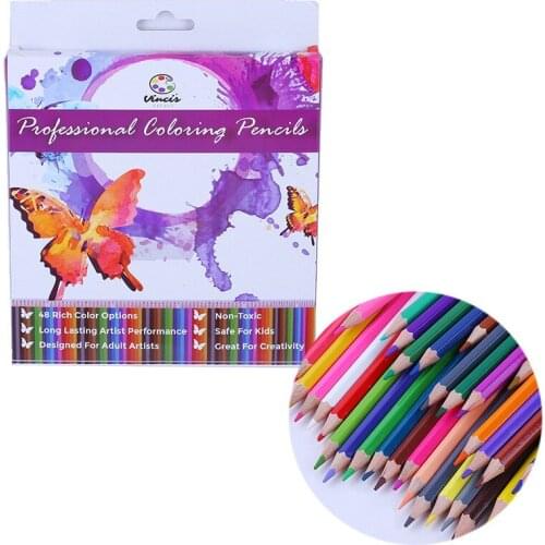 Package mail Colored Pencil 48 Colors art painting drawing Wood Colored Pencils Kit colour colours School Supplies