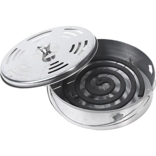 Fireproof Mosquito-repellent Incense Box With Lid Handle Fly Mosquito Coil Tray