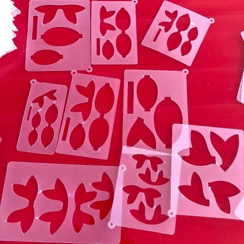 Bow0025 templates size: 6"/5"/4"/3.5"/3"/2.5" multitails