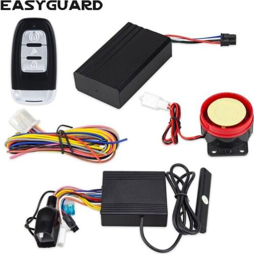EASYGUARD pke keyless entry motorcycle alarm system security universal remote start stop with GPS tracker Android and IOS APP