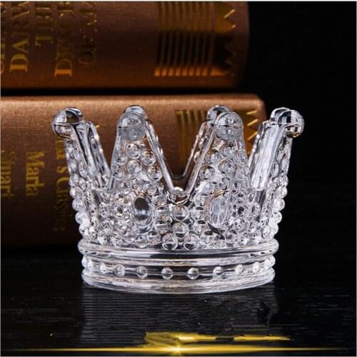 Crown Glass Ashtray For Outdoor And Outside Decorative Bone China Ceramic Round Cigar Ashtray