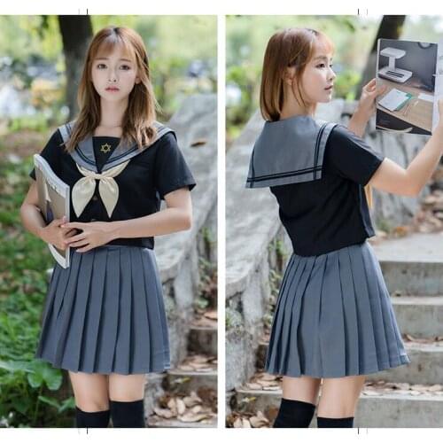 College wind suit Japan Orthodox JK uniforms soft sister skirt Kansai sailor suit long-sleeved student school uniform jkx114