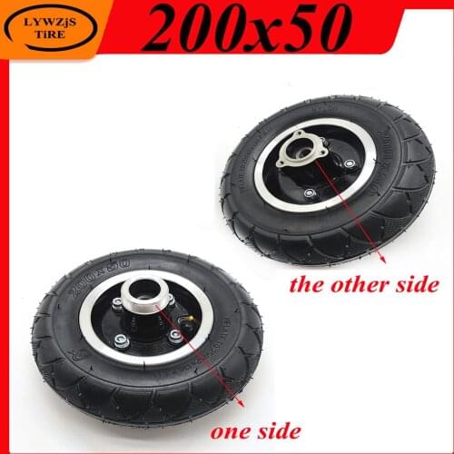 High Quality 200x50 Inner and Outer Tyre with Disc Brake Hub 8 Inch Inflatable Wheel for Electric Scooter Accessories