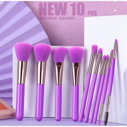 10Pcs Makeup Brushes Tool Set Cosmetic Powder Eye Shadow Foundation Blush Blending Beauty Make Up Brush кисти для макияжа