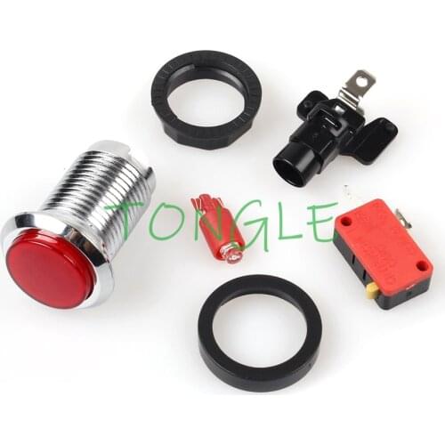 10pcs30mm LED Light Illuminated Full Colors Push Button With Micro Switch 8-Liner Cherry Master Arcade DIY kits Parts JAMMA MAME