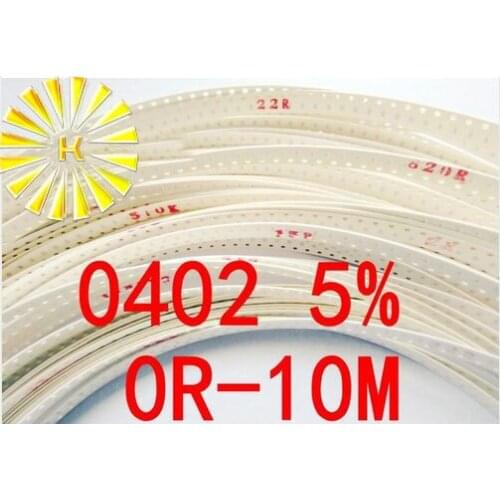 170valuesX50pcs=8500pcs 0402 SMD Resistor Kit Assorted Kit 0R-1M ohm 5% Sample Kit Sample bag
