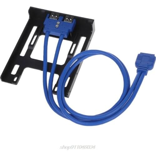 20 Pin 3.5" Floppy Bay Front Panel 2 Ports USB 3.0 Expansion Adapter Connector F22 21 Dropshipping